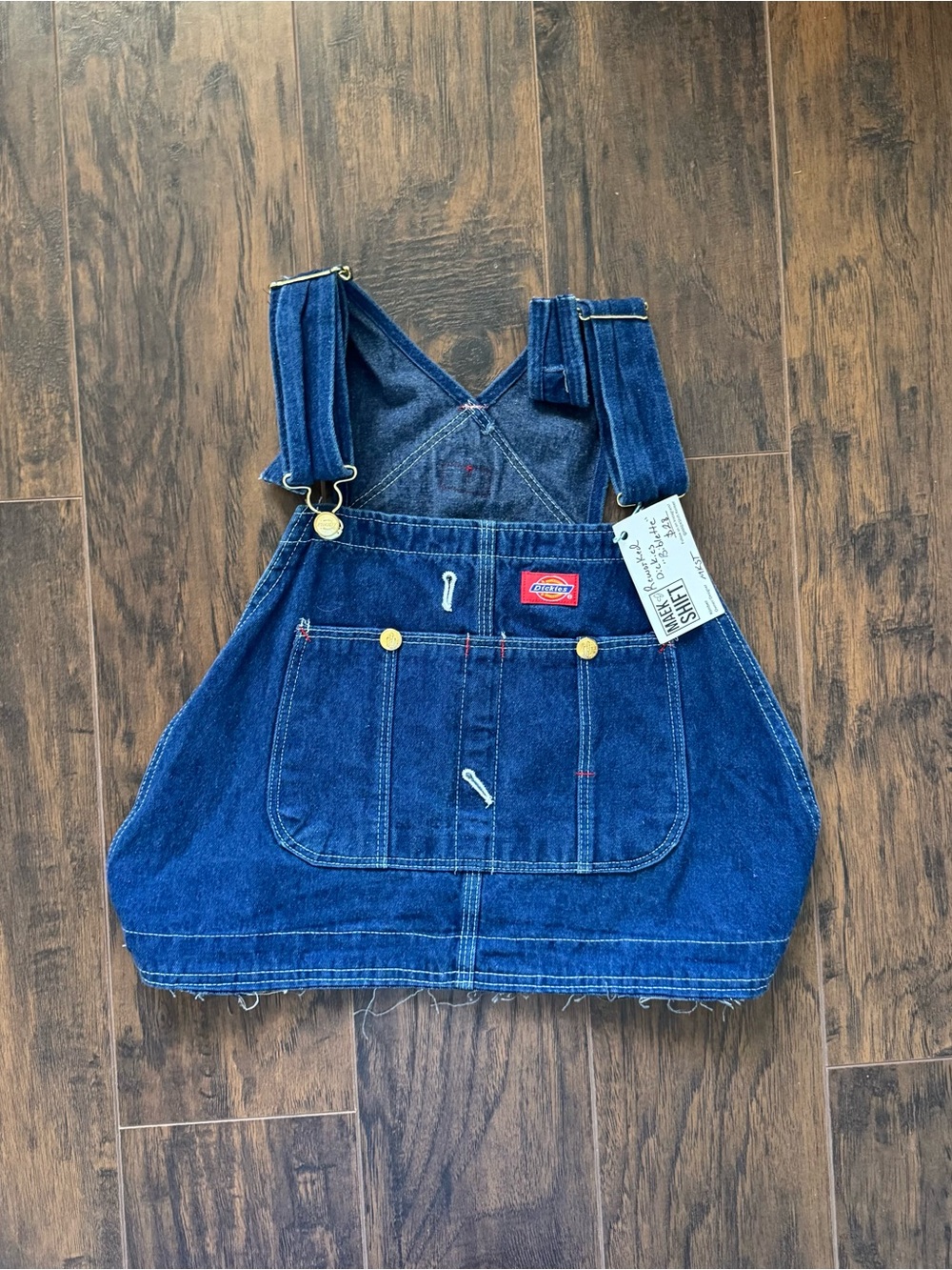 Dickies Reworked Overalls Bibette Top Size Large